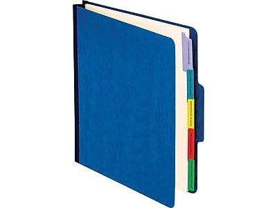 Pendaflex - Recycled Moisture Resistant Reinforced Classification Folder, 5-Dividers, 2" Expansion, Letter Size - Blue-Front_Standard 