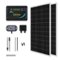 Renogy - 200 Watt 12 Volt Monocrystalline Solar Kit w/ 2 Pcs 100W Solar Panel and 30A PWM Charge Controller - Black-Front_Standard