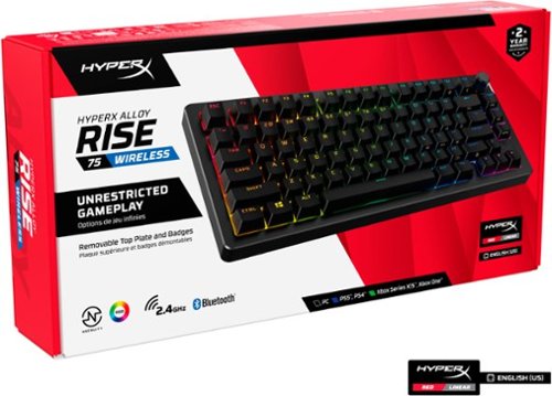 HyperX Alloy Rise 75 Wireless Mechanical Gaming Keyboard with RGB Lighting and Hot-Swappable Switches - Black BUY IN HONG KONG