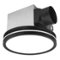 Akicon - Bathroom Exhaust Fan with Light, Dimmable 3CCT LED Light with Night Light, 80 CFM, 2 Sones, Round - Black-Front_Standard