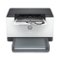 HP - LaserJet M209dw Wireless AI-Enabled Black-and-White Laser Printer - White & Slate-Front_Standard