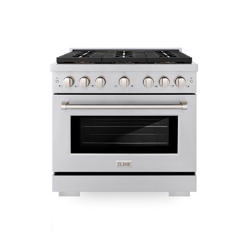 ZLINE - 36 in. Paramount Gas Range with 6 Burner DuoPro Cooktop and Gas Oven (PSGR36) - Stainless Steel