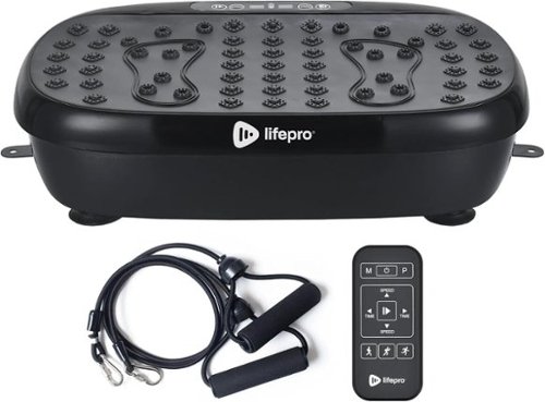 LifePro - HexaPlate Lite Vibration Plate Compact Whole Body Exercise Machine for Toning & Recovery - Black-Front_Standard 