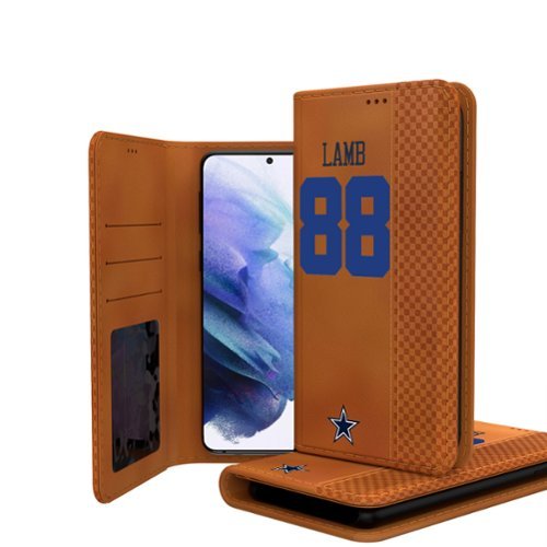 Keyscaper - NFL - CeeDee Lamb Dallas Cowboys Galaxy Folio Case - S24 - Brown-Front_Standard 