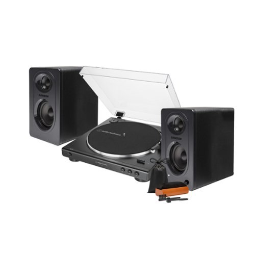 Audio-Technica - AT-LP60X Fully Automatic Belt-Drive Stereo Turntable (Black)-Front_Standard 