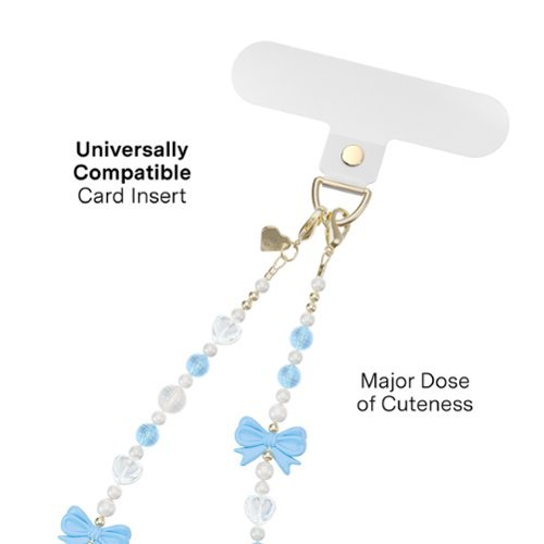 VELVET CAVIAR Phone Charm - French Blue Bow GLOBAL SHIPPING