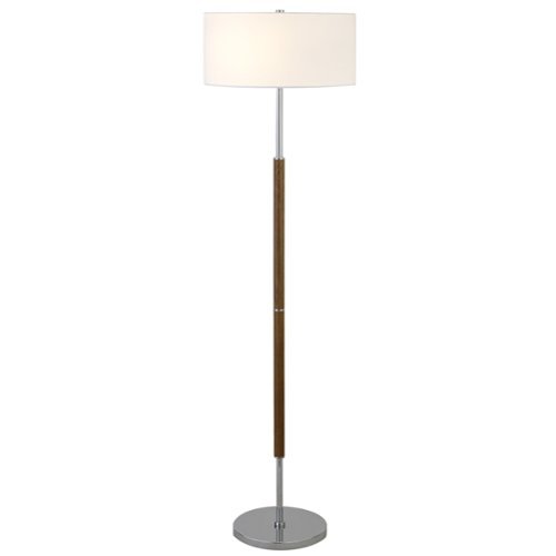 Camden&Wells - Simone Floor Lamp - Rustic Oak/Polished Nickel-Front_Standard 