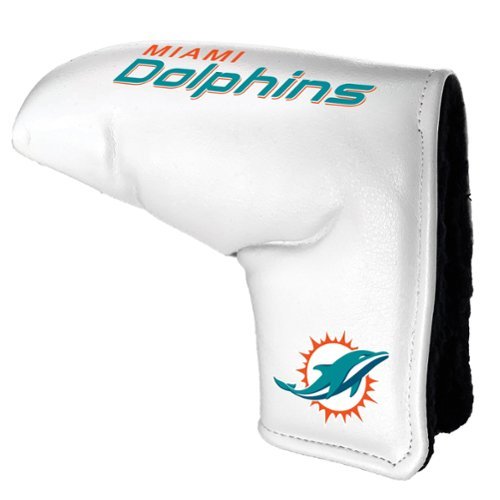 Team Golf - Miami Dolphins Tour Blade Putter Cover - White-Front_Standard 