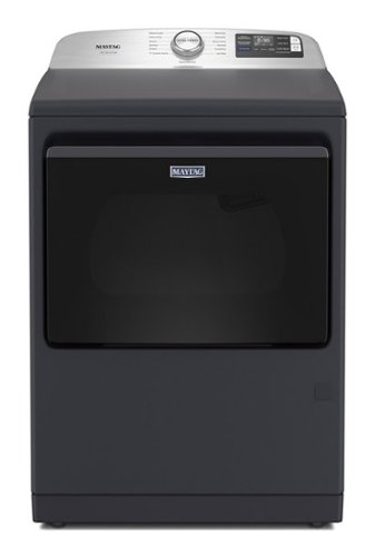 Maytag - 7.4 Cu Ft. Smart Electric Dryer with Steam and Pet Pro Option - Midnight Steel-Front_Standard 
