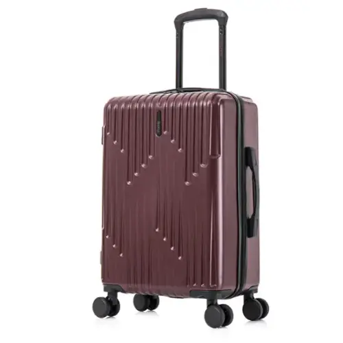 Front. InUSA - Drip lightweight hardside spinner luggage 20" carry-on - WINE.