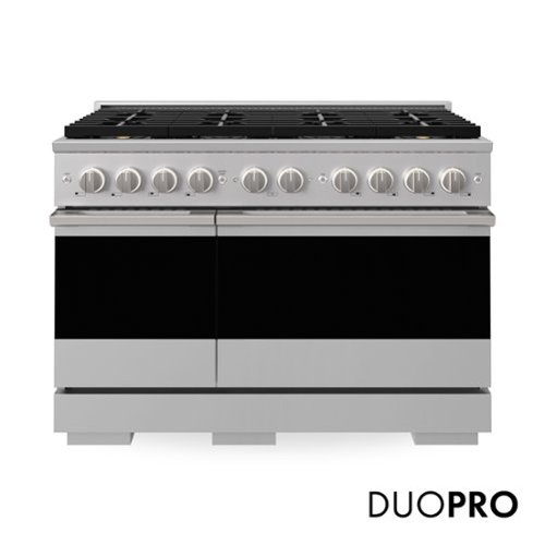 ZLINE - 48 in. 6.7 cu. ft. Marino Freestanding Dual Fuel Range with 8 DuoPro Burners and Dual Ovens in Stainless Steel - Stainless Steel