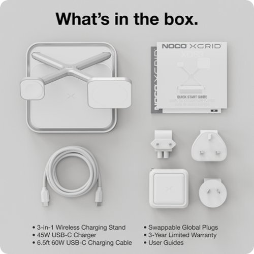NOCO XGrid XDS3: 3 in 1 Wireless Charging Stand – 25W Charging