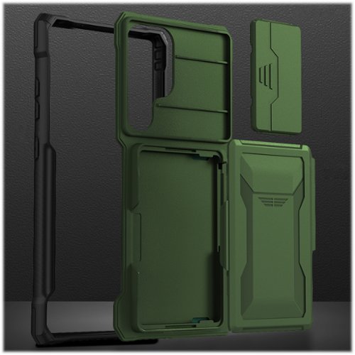 SaharaCase ArmorElite Wallet Case for Samsung Galaxy S24 Ultra - Military Green SHOP ONLINE