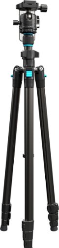 Bower - Pro Vista 65" Aluminum Tripod with Ball Head, Quick Release Plate and Carrying Bag