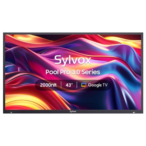 Sylvox - 43" Pool Pro3.0 Series Full Sun Smart Outdoor TV, 2000 Nit 4K UHD HDR, Google TV, IP55 Waterproof, WiFi Bluetooth (2025)