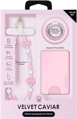VELVET CAVIAR Phone Accessory Gift Set - Universal MagSafe Wallet, MagSafe Grip Ring & Phone Charm - Strawbery Milk BUY IN UAE