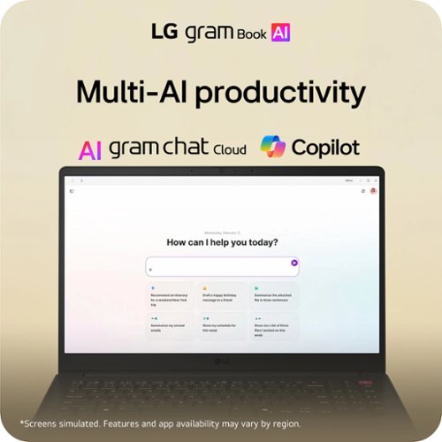 LG gram Book 15 Touch-Screen Laptop FHD Intel Core Ultra 5 115U Processor with 16GB RAM - 512GB SSD - Titan Black GLOBAL SHIPPING