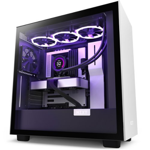 NZXT - H7 ATX Mid-Tower Case - White-Front_Standard 