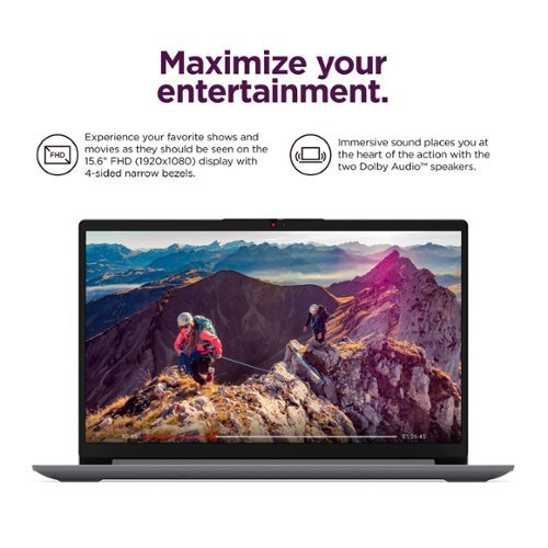 Lenovo IdeaPad 1i 15.6 Full HD Laptop- Intel Core i5-1335U - 16GB Memory - 256GB SSD - Cloud Grey WORLDWIDE DELIVERY