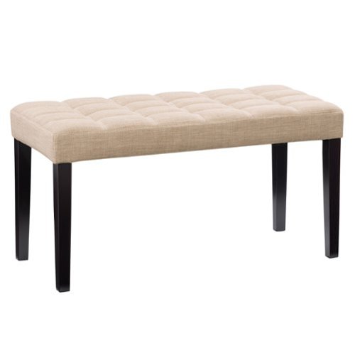 CorLiving - California Fabric Tufted Bench - Beige-Angle_Standard 