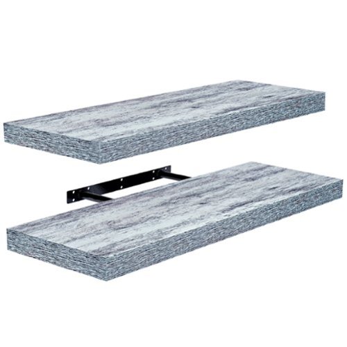 2 Pack (24"x9") Sorbus Floating Wall Shelves for Bedroom, Decor, Kitchen, Living Room - for Trophies, Frames, Bookshelf - Blue-Front_Standard 