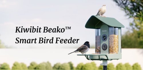 Kiwibit Beako Smart Bird Feeder 4K Camera Solar Powered, AI Detection, Live Stream, Motion Alerts, Easy Outdoor Setup - Green WORLDWIDE DELIVERY