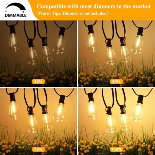Nordic Hygge LED Outdoor String Lights 60FT with 32 Shatterproof