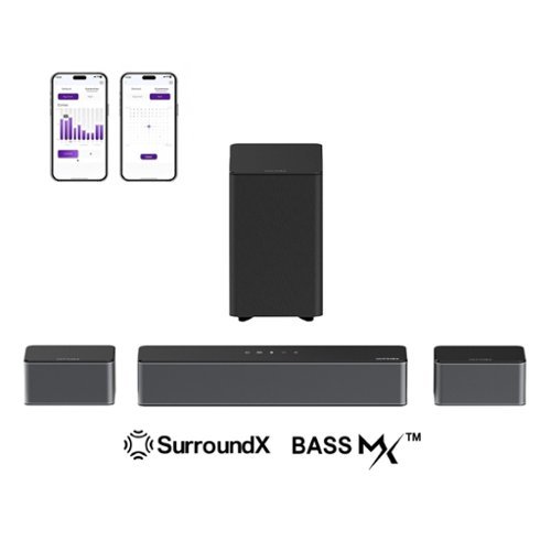 Ultimea - Poseidon M3T 5.1 Surround Sound Bar, with Wireless Subwoofer and Rear Speakers, 350W - Black-Front_Standard 