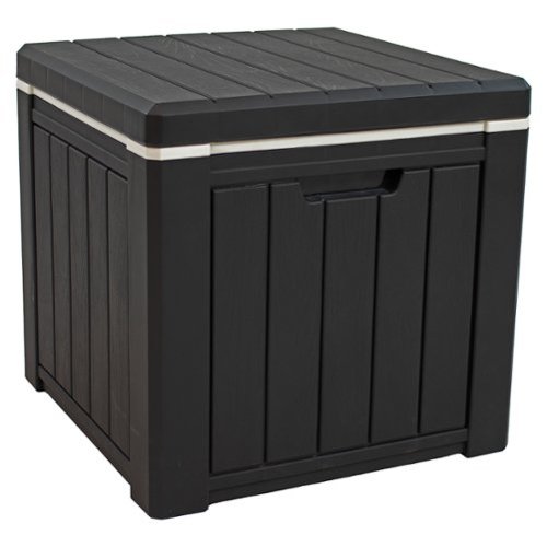 Sunnydaze - 9-Gallon Outdoor Polypropylene Resin Cooler Box - Black-Front_Standard 