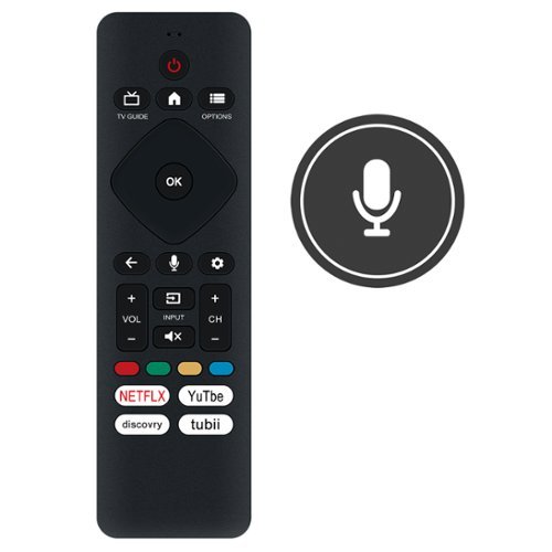 VINABTY - URMT26CND002 Voice Replacement Remote Control Fits for Philips Google Smart TVs 43PUL7672/F7 50PUL7672/F7 - Black-Front_Standard 