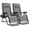 Best Choice Products - Set of 2 Zero Gravity Lounge Chair Recliners for Patio, Pool w/ Cup Holder Tray - Ice Gray-Front_Standard