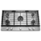 KitchenAid - 36 in. Wide 5 burners Gas Cooktop - Stainless Steel-Front_Standard