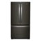 Whirlpool - 25.2 Cu. Ft. French Door Smart Refrigerator with Elevated Deli Drawer - Black Stainless Steel-Front_Standard