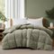Peace Nest - Luxurious Hotel Feather and Down Fiber Comforter, All Season Duvet Insert, Full/Queen - Sage Green-Front_Standard