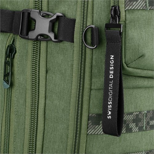 Swissdigital Design BERG PRO TSA-Friendly Backpack With USB Charging Port RFID Protection and Fits Up to 17″ Laptop - Dark Green BUY IN AUSTRALIA