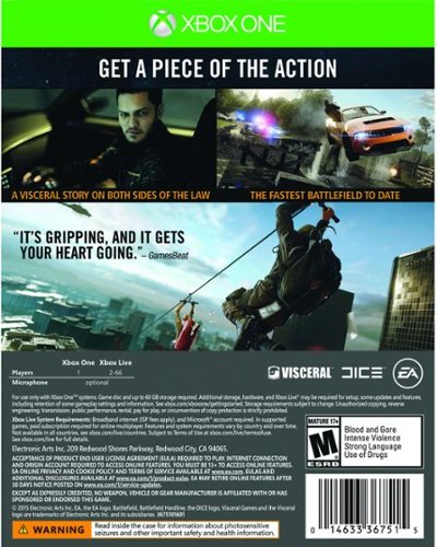 Battlefield Hardline VIDEOGAMES Xbox One 014633367515 - Best Buy