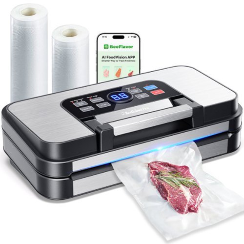 Beelicious - 95Kpa Powerful Vacuum Sealer, Food Sealer with 10-in-1 Functions,Double Heat Seal & Pump - Silver-Front_Standard 