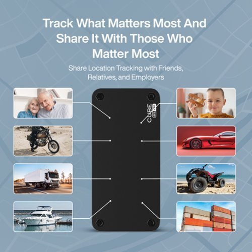 Cube GPS Vehicle Tracker with magnetic base and one year rechargeable battery - Black SHOP ONLINE