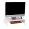 Mind Reader - Monitor Stand, Ventilated Laptop Riser, Paper Tray, Storage, Office, Metal Mesh, 20"L x 11.5"W x 5.5"H - White-Front_Standard