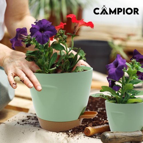Campior Self Watering Pots 20 Pack  Indoor/Outdoor Planters with Wick  Rope, Drain Holes, Easy Fill Lip Green CAMPPLTGR202 - Best Buy