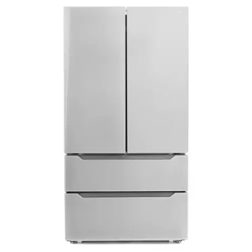 Front. COSMO - COS-FDR225RHSS 36 in. Lumin Collection 22.5 cu. ft. Counter Depth French Door Refrigerator with Recessed Handles - Stainless Steel.