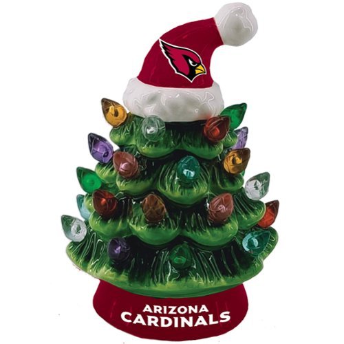 Evergreen Enterprises - Arizona Cardinals 8" Light Up Ceramic LED Christmas Tree - Multicolor-Front_Standard 