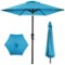 Best Choice Products - 10ft Outdoor Steel Market Patio Umbrella w/ Crank, Tilt Push Button, 6 Ribs - Sky Blue-Front_Standard