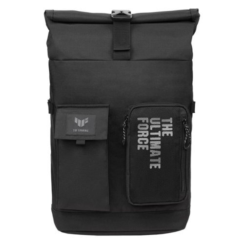 ASUS - TUF Gaming 17'' Backpack - Lightweight & Water Repellent Exterior with Top Folded Closure for Resize Flexibility - Black-Front_Standard 