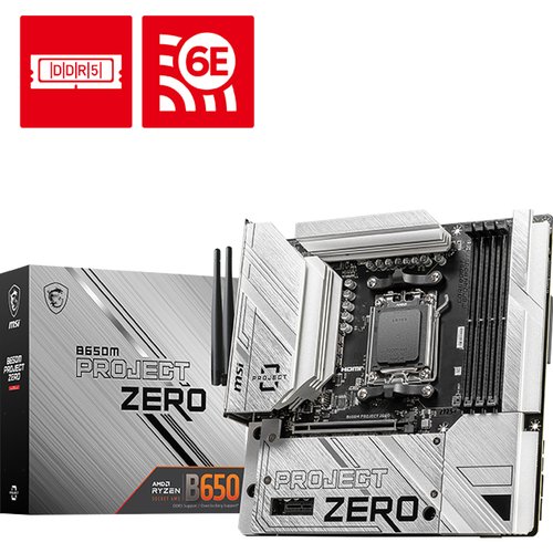 MSI B650M Project Zero AM5 Micro ATX Motherboard B650MPZERO - Best Buy
