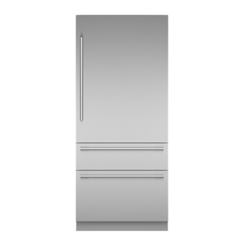 Thermador - Freedom Collection 36 in Wide 18.8 Cu. Ft. Smart Built-in 3-Door Bottom Freezer Refrigerator - Stainless Steel
