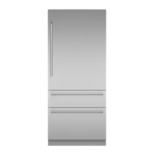 Front. Thermador - Freedom Collection 36 in Wide 18.8 Cu. Ft. Smart Built-in 3-Door Bottom Freezer Refrigerator - Stainless Steel.