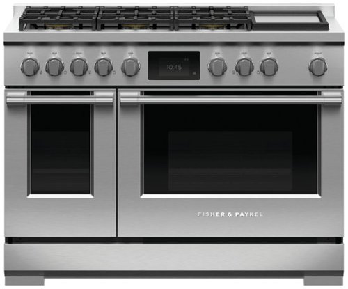 Fisher & Paykel - Professional 6.9 Cu. Ft. Built-in Double Oven Dual Fuel 6 Burner with Griddle and Self-Cleaning LPG - Black