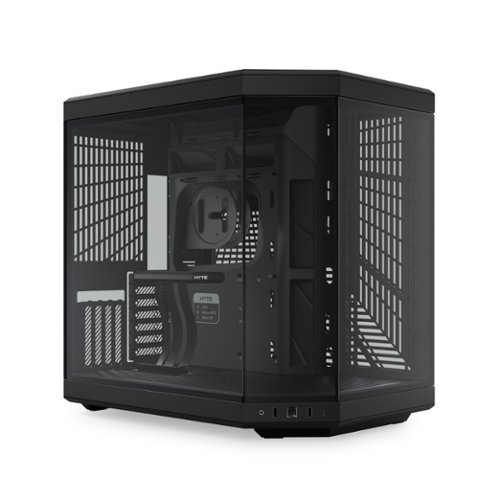 HYTE - Y70 Mid-Tower ATX Gaming PC Desktop Case with Riser Cable - Black-Front_Standard 