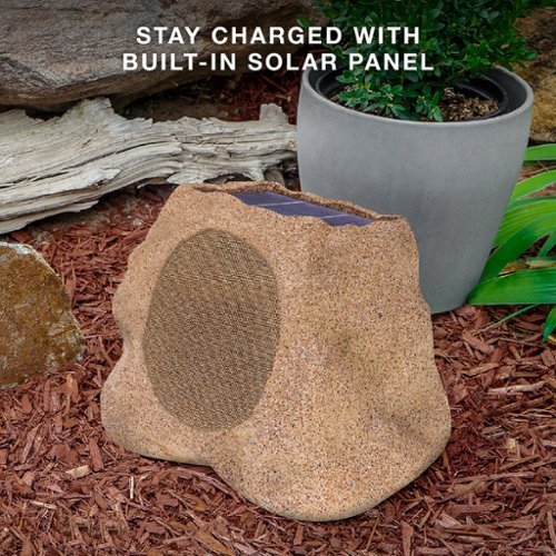 Victrola Outdoor Wireless Bluetooth Solar Rock Speaker Connect (Each) - Granite SHOP ONLINE